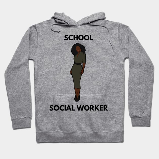 Black School Social Worker Hoodie by Chey Creates Clothes